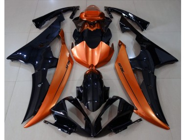 Shop Gloss Black & Light Orange Yamaha R6 Motorcycle Fairings 08-16