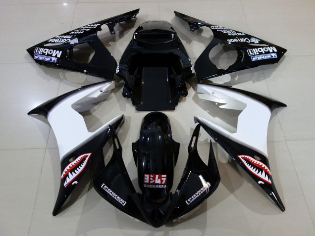 Shop Gloss Black & logos Yamaha R6 Motorcycle Fairings 06-07 Shop Gloss Black & logos Yamaha R6 Motorcycle Fairings 06-07