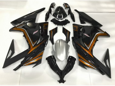 Shop Gloss Black & Orange Kawasaki Ninja Motorcycle Fairings 300 Motorcycle Fairings 13-18