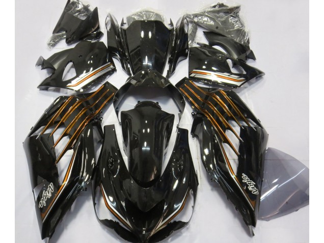 Shop Gloss Black & Orange Kawasaki ZX14R Motorcycle Fairings 12-19 Shop Gloss Black & Orange Kawasaki ZX14R Motorcycle Fairings 12-19