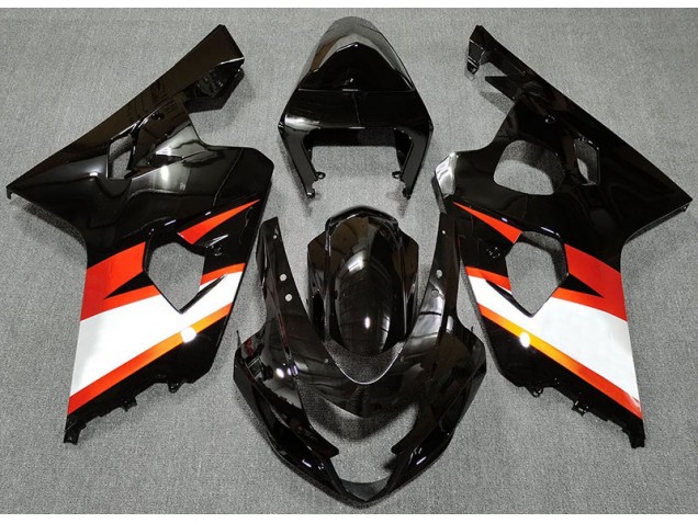 Shop Gloss Black & Orange Suzuki GSXR750 Motorcycle Fairings 04-05 Shop Gloss Black & Orange Suzuki GSXR750 Motorcycle Fairings 04-05