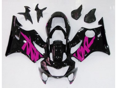 Shop Gloss Black & Pink Honda CBR600 Motorcycle Fairings F4 Motorcycle Fairings 99-00
