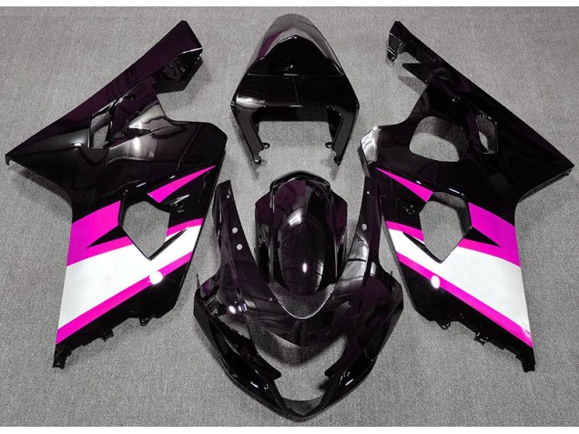 Shop Gloss Black & Pink Suzuki GSXR750 Motorcycle Fairings 04-05 Shop Gloss Black & Pink Suzuki GSXR750 Motorcycle Fairings 04-05