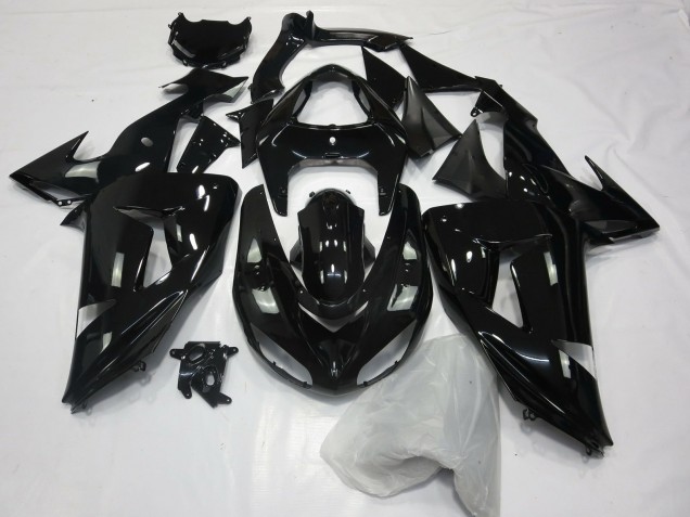 Shop Gloss Black Plain Kawasaki ZX10R Motorcycle Fairings 06-07 Shop Gloss Black Plain Kawasaki ZX10R Motorcycle Fairings 06-07