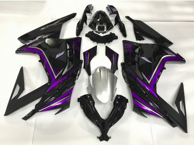 Shop Gloss Black & Purple Kawasaki Ninja Motorcycle Fairings 300 Motorcycle Fairings 13-18
