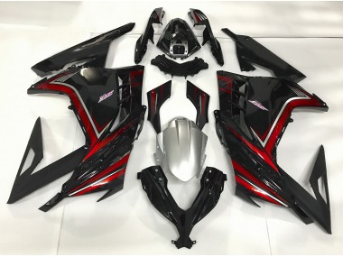 Shop Gloss Black & Red Kawasaki Ninja Motorcycle Fairings 300 Motorcycle Fairings 13-18