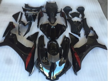 Shop Gloss Black with Red Logo Yamaha R1 Motorcycle Fairings 15-19