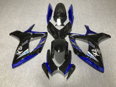 Shop Gloss Blue and Black Design Suzuki GSXR750 Motorcycle Fairings 06-07