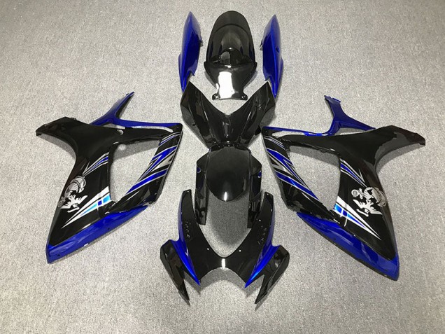 Shop Gloss Blue and Black Design Suzuki GSXR750 Motorcycle Fairings 06-07 Shop Gloss Blue and Black Design Suzuki GSXR750 Motorcycle Fairings 06-07