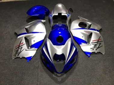 Shop Gloss Blue and Silver Suzuki GSXR Motorcycle Fairings 1300 Motorcycle Fairings 97-07