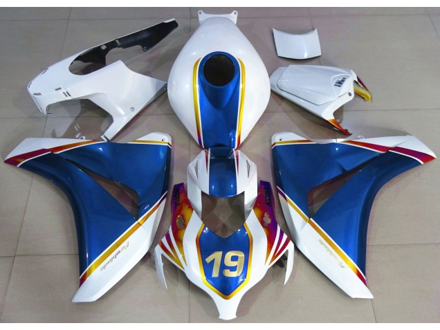 Shop Gloss Blue and White Honda CBR1000RR Motorcycle Fairings 08-11 Shop Gloss Blue and White Honda CBR1000RR Motorcycle Fairings 08-11