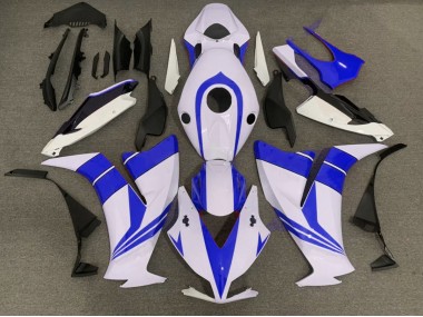 Shop Gloss Blue and White Honda CBR1000RR Motorcycle Fairings 12-16