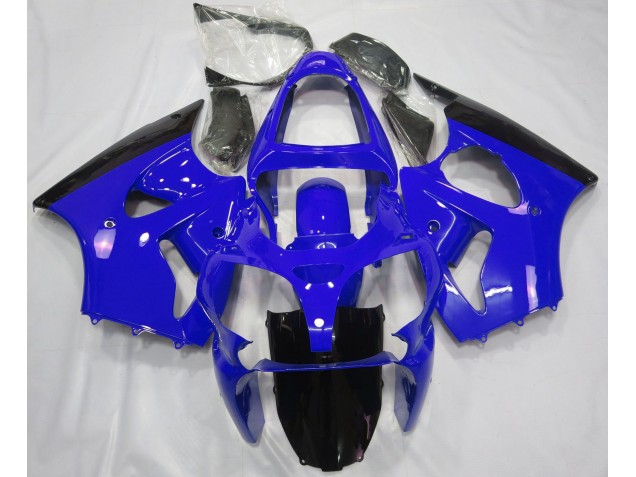 Shop Gloss Blue & Black Kawasaki ZX6R Motorcycle Fairings 00-02 Shop Gloss Blue & Black Kawasaki ZX6R Motorcycle Fairings 00-02