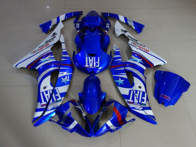 Shop Gloss Blue Fiat Yamaha R6 Motorcycle Fairings 08-16 Shop Gloss Blue Fiat Yamaha R6 Motorcycle Fairings 08-16