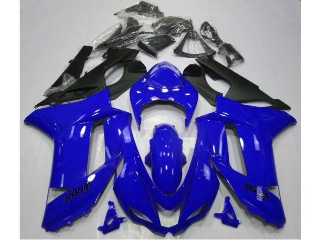 Shop Gloss Blue Kawasaki ZX6R Motorcycle Fairings 07-08 Shop Gloss Blue Kawasaki ZX6R Motorcycle Fairings 07-08
