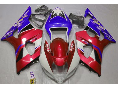 Shop Gloss Candy Red and Blue Suzuki GSXR Motorcycle Fairings 1000 Motorcycle Fairings 03-04