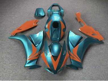 Shop Gloss Cyan and Orange Honda CBR1000RR Motorcycle Fairings 12-16