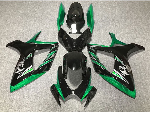 Shop Gloss Green and Black Design Suzuki GSXR750 Motorcycle Fairings 06-07 Shop Gloss Green and Black Design Suzuki GSXR750 Motorcycle Fairings 06-07