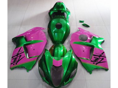Shop Gloss Green and Pink Suzuki GSXR Motorcycle Fairings 1300 Motorcycle Fairings 97-07