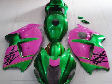 Shop Gloss Green and Pink Suzuki GSXR Motorcycle Fairings 1300 Motorcycle Fairings 97-07