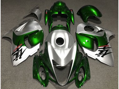 Shop Gloss Green and Silver Suzuki GSXR Motorcycle Fairings 1300 Motorcycle Fairings 08-19
