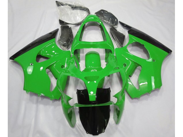 Shop Gloss Green & Black Kawasaki ZX6R Motorcycle Fairings 00-02 Shop Gloss Green & Black Kawasaki ZX6R Motorcycle Fairings 00-02