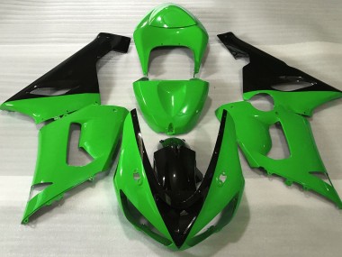Shop Gloss Green & Black Kawasaki ZX6R Motorcycle Fairings 05-06