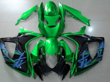Shop Gloss Green & Black Suzuki GSXR750 Motorcycle Fairings 06-07