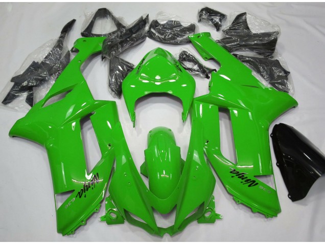 Shop Gloss Green Kawasaki ZX6R Motorcycle Fairings 07-08 Shop Gloss Green Kawasaki ZX6R Motorcycle Fairings 07-08