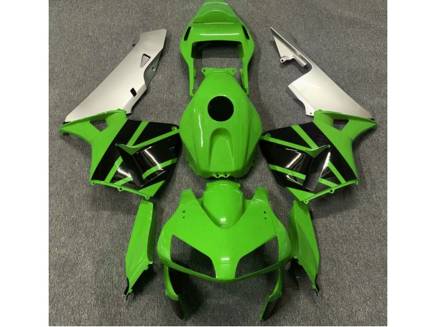Shop Gloss Green & Matte Silver Honda CBR600RR Motorcycle Fairings 03-04 Shop Gloss Green & Matte Silver Honda CBR600RR Motorcycle Fairings 03-04