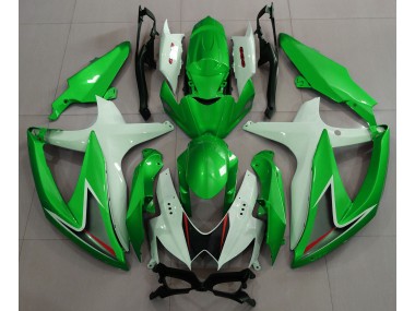 Shop Gloss Green & White Suzuki GSXR750 Motorcycle Fairings 08-10