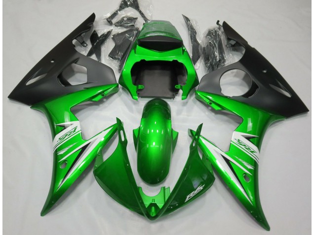 Shop Gloss Green & White Yamaha R6 Motorcycle Fairings 03-05 Shop Gloss Green & White Yamaha R6 Motorcycle Fairings 03-05