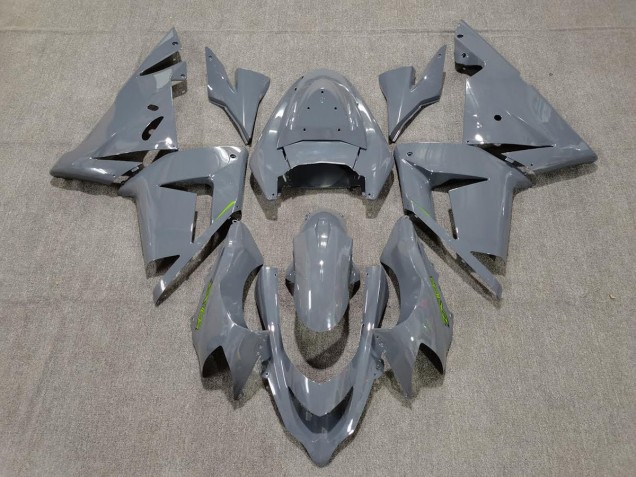 Shop Gloss Grey & Green Kawasaki ZX10R Motorcycle Fairings 04-05 Shop Gloss Grey & Green Kawasaki ZX10R Motorcycle Fairings 04-05