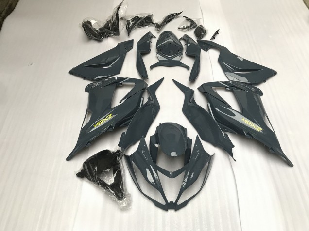 Shop Gloss Grey Kawasaki ZX6R Motorcycle Fairings 13-18 Shop Gloss Grey Kawasaki ZX6R Motorcycle Fairings 13-18