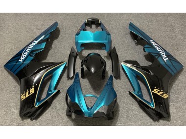 Shop Gloss Light Blue and Black Triumph Daytona Motorcycle Fairings 675 Motorcycle Fairings 09-12