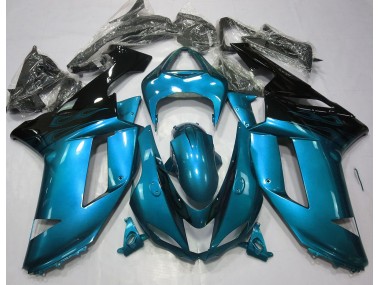 Shop Gloss Light Blue & Black Kawasaki ZX6R Motorcycle Fairings 07-08