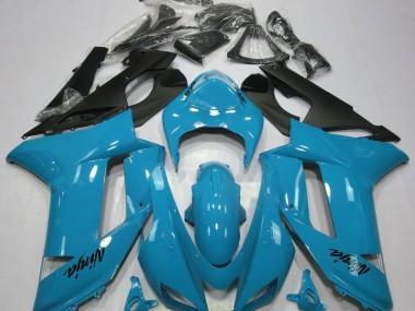 Shop Gloss Light Blue Kawasaki ZX6R Motorcycle Fairings 07-08