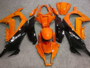 Shop Gloss Orange and Black Kawasaki ZX10R Motorcycle Fairings 16-19