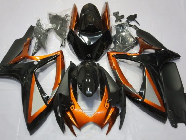 Shop Gloss Orange and Black Suzuki GSXR750 Motorcycle Fairings 06-07