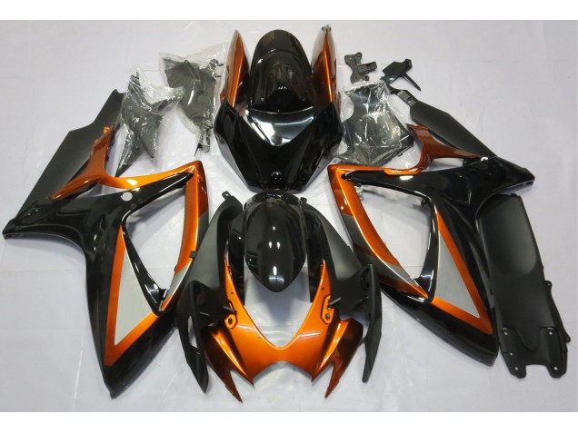Shop Gloss Orange and Black Suzuki GSXR750 Motorcycle Fairings 06-07 Shop Gloss Orange and Black Suzuki GSXR750 Motorcycle Fairings 06-07