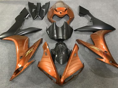 Shop Gloss Orange and Carbon Style Yamaha R1 Motorcycle Fairings 04-06