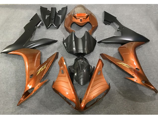 Shop Gloss Orange and Carbon Style Yamaha R1 Motorcycle Fairings 04-06 Shop Gloss Orange and Carbon Style Yamaha R1 Motorcycle Fairings 04-06