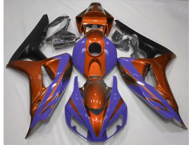Shop Gloss Orange and Dark Blue Honda CBR1000RR Motorcycle Fairings 06-07