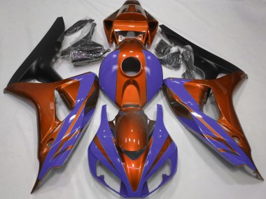 Shop Gloss Orange and Dark Blue Honda CBR1000RR Motorcycle Fairings 06-07