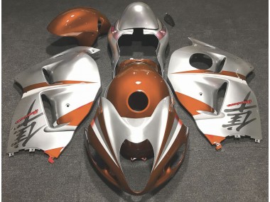 Shop Gloss Orange and Silver Suzuki GSXR Motorcycle Fairings 1300 Motorcycle Fairings 97-07