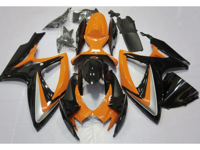 Shop Gloss Orange Debadged Suzuki GSXR750 Motorcycle Fairings 06-07 Shop Gloss Orange Debadged Suzuki GSXR750 Motorcycle Fairings 06-07