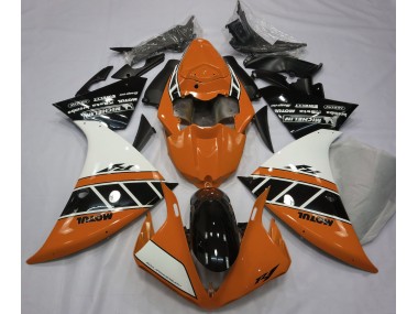 Shop Gloss Orange White and Black Yamaha R1 Motorcycle Fairings 13-14