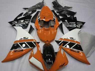 Shop Gloss Orange White and Black Yamaha R1 Motorcycle Fairings 13-14