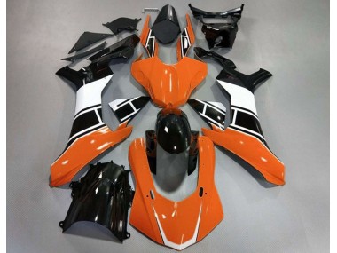 Shop Gloss Orange White and Black Yamaha R1 Motorcycle Fairings 15-19