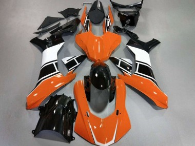 Shop Gloss Orange White and Black Yamaha R1 Motorcycle Fairings 15-19